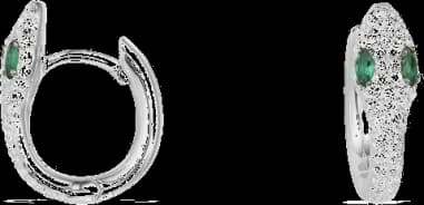 Boucles d'oreilles APM Monaco Kaa serpent en argent 925