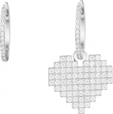 Boucles d'oreilles Asymétriques Cœur APM Monaco AE11262OX argent 925 et zirconiums