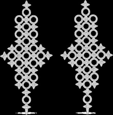 Boucles d/oreilles pendantes APM Monaco Météorites et Cercles XL en Argent 925