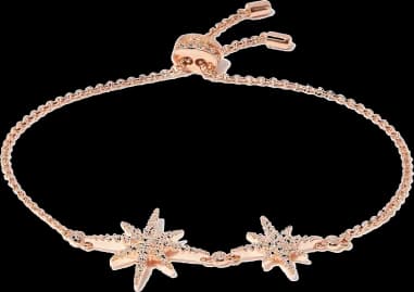 Bracelet APM Monaco ajustable double météorites placage or rose