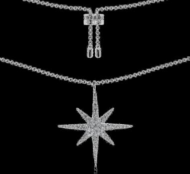 Collier ajustable APM Monaco Météorites en argent 925