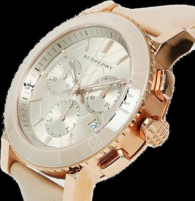Montre Chronomètre Burberry The City BU9704 Cuir beige vue 4
