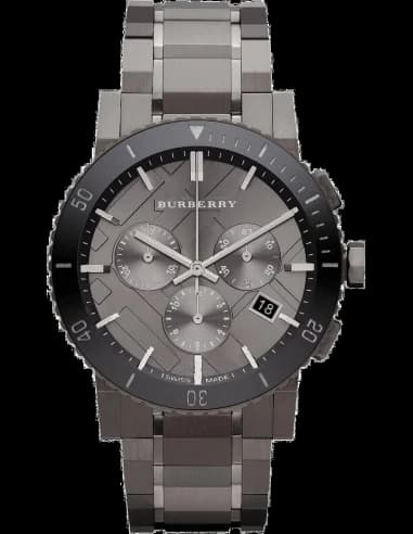 Montre Homme Burberry BU9381 chronographe sport swiss made en acier gris