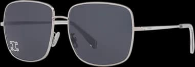 Lunettes de Soleil Celine Rhinestone Triomphe 01 métal CL40284U logo incrusté
