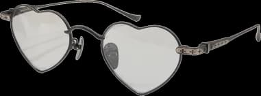 Lunettes de Soleil Chrome Hearts Beam 110046 - Monture Coeur Métal Noir Verres Gris pour Femme