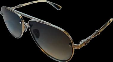 Lunettes de soleil Chrome Hearts Billie II forme aviator en métal vue 4