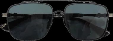 Lunettes de soleil Chrome Hearts CBEATH II forme carée en métal vue 2