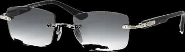 Lunettes de soleil Chrome Hearts Deep II forme rectangulaire