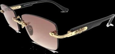 Lunettes de soleil Chrome Hearts Deep II forme rectangulaire