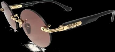 Lunettes de soleil Chrome Hearts Deep III forme ronde