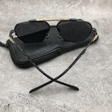 Lunettes de soleil Chrome Hearts Ripping forme aviator en métal vue 7