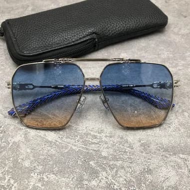 Lunettes de soleil Chrome Hearts Ripping forme aviator en métal vue 2