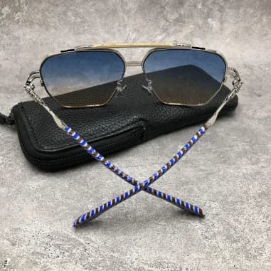 Lunettes de soleil Chrome Hearts Ripping forme aviator en métal vue 8