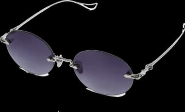 Lunettes de soleil Chrome Hearts Sinnergasm B monture ovale en métal vue 3