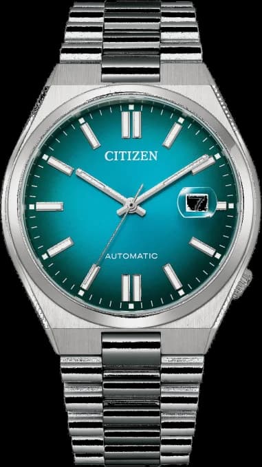 Montre Automatique Citizen NJ0151-88X au Cadran Bleu Sarcelle et Bracelet Acier