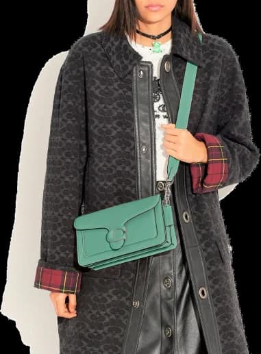 Sac besace à bandoulière Coach Tabby 26 en cuir grainé vue 5
