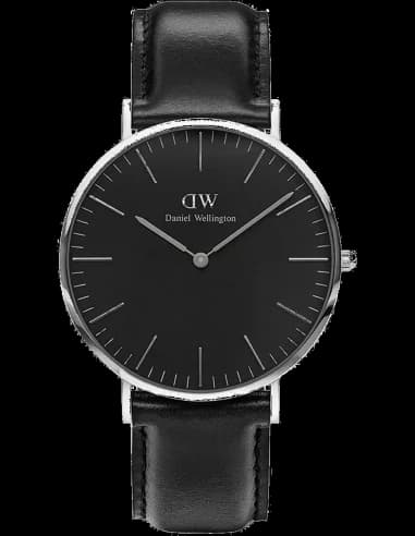 Montre Daniel Wellington DW00100133 Classic Black Bracelet Cuir Noir