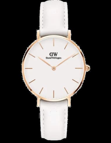Montre Femme Daniel Wellington Classic DW00100189 bracelet en cuir blanc