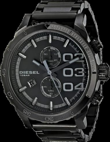 Montre Diesel DZ4326 Double Down 48 en Acier Noir