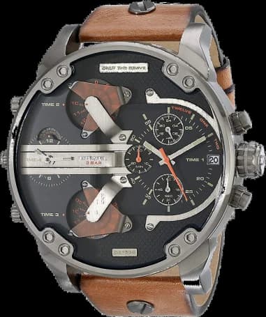 Montre Diesel Mr Daddy anthracite acier DZ7332 grand cadran XXL