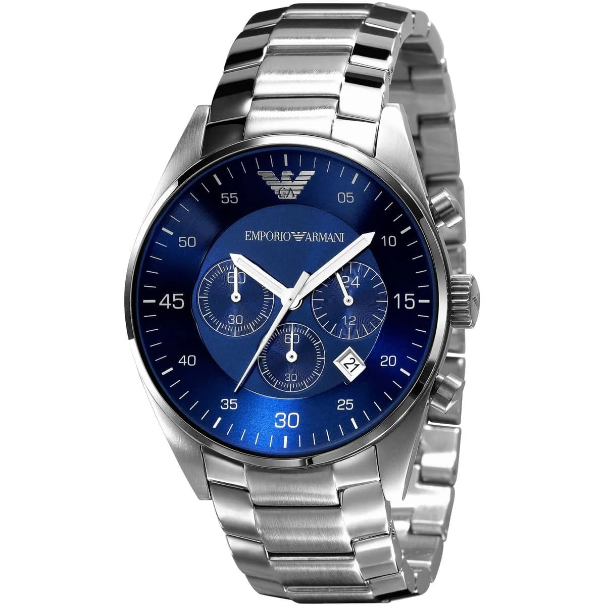 Montre Homme Emporio Armani Sportivo AR5860 - Cadran Bleu Acier Inoxydable