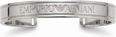 Bracelet Manchette Emporio Armani en acier argenté Taille S