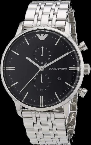Montre Emporio Armani AR1648 en Acier avec Cadran Bleu Profond