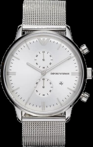 Montre Homme Emporio Armani AR0390 bracelet maille milanaise en acier