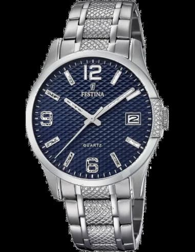 Montre Homme Festina F16981/2 avec Cadran à Petite Seconde et Bracelet Cuir Noir