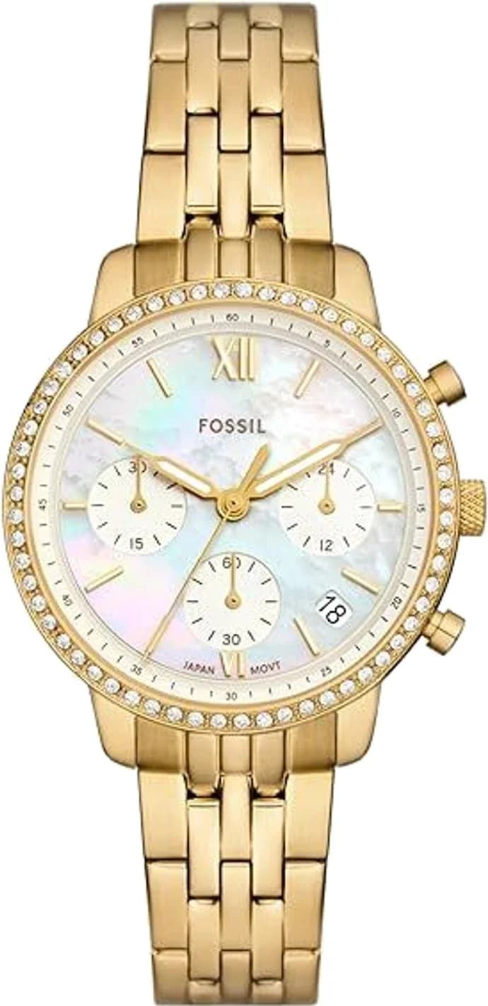 Montre Femme Fossil Neutra ES5358 cadran blanc bracelet acier
