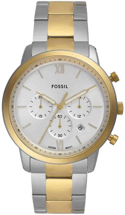 Montre Homme Fossil Neutra FS6112 cadran argent bracelet acier