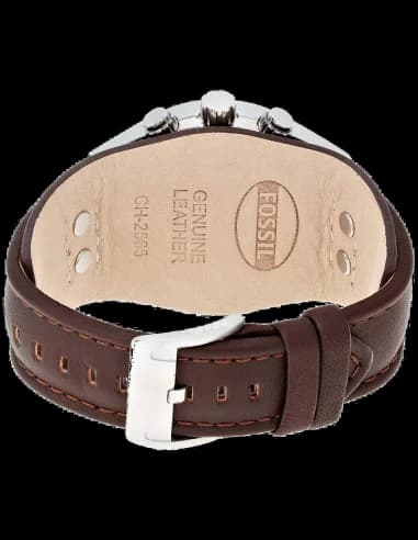 Montre Homme Fossil Coachman CH2565 Bracelet de force en cuir marron vue 3