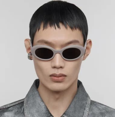 Lunettes de soleil Maison Margiela x Gentle Monster MM005 forme ovale en acetate vue 2