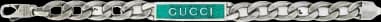 Bracelet Gucci en argent 925 avec plaque finition émail turquoise vue 2