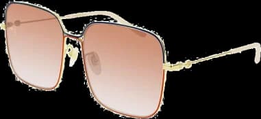 Lunettes de soleil Gucci GG0443S carrées en métal
