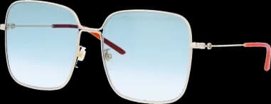 Lunettes de soleil Gucci GG0443S carrées en métal