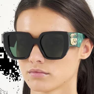 Lunettes de soleil Gucci Logo GG0956S Oversize en acétate vue 2