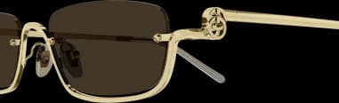 Lunettes de Soleil Gucci Logo GG1278S en métal vue 3