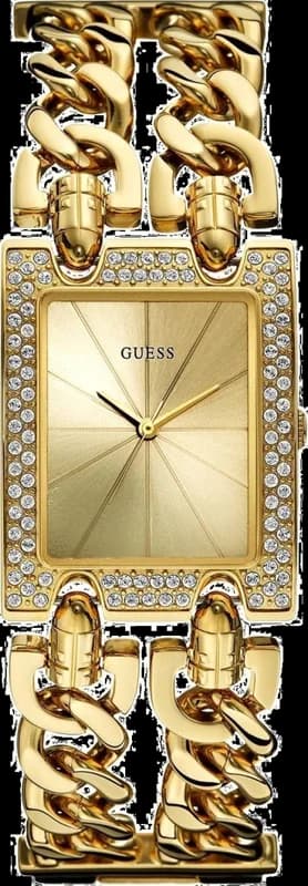 Montre Guess W0072L1 à Bracelet Chaîne en Acier Doré Jaune
