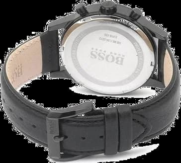 Montre Homme Hugo Boss Aeroliner 1512567 Bracelet en cuir noir vue 2