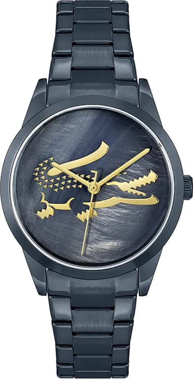 Montre Femme Lacoste Ladycroc 2001215 bracelet acier cadran bleu nacré