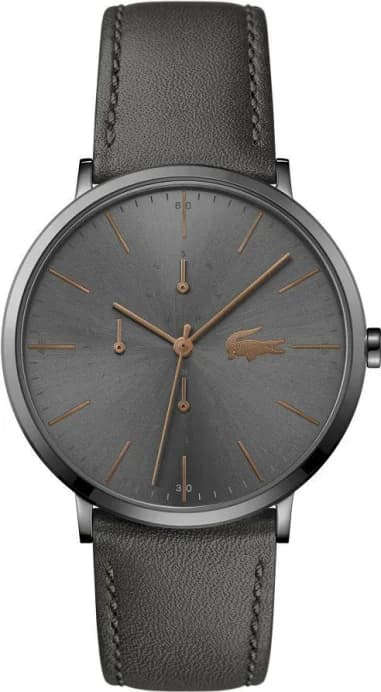 Montre Lacoste 2011059 Bracelet Cuir Gris et Cadran Multifonctions
