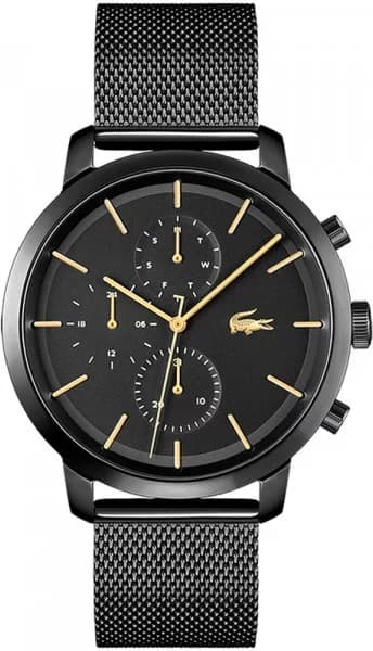 Montre Lacoste 2011194 Replay en Acier Noir et Maille Milanaise