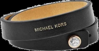 Bracelet Michael Kors MKJ4898710 double cuir noir