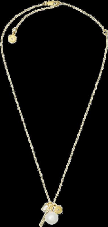 Collier Michael Kors MKJ6668710 acier doré avec perle