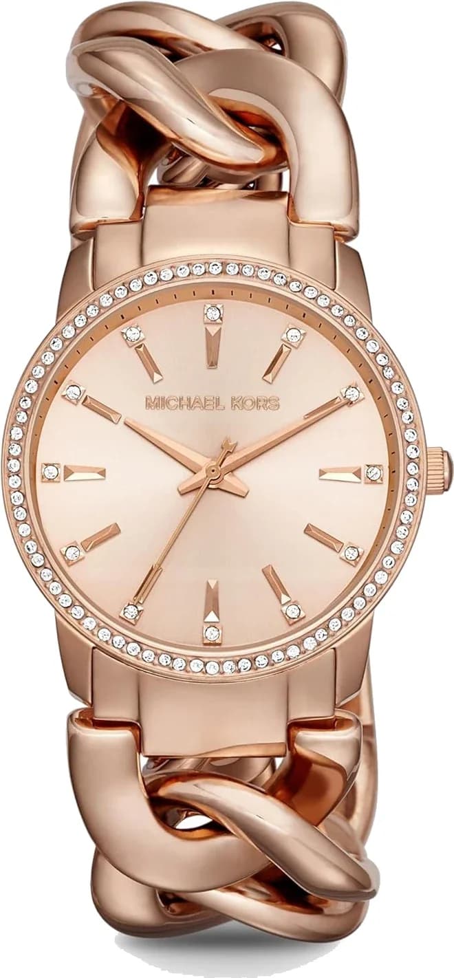 Montre Femme Michael Kors Nini MK3236 or rose bracelet maillons acier