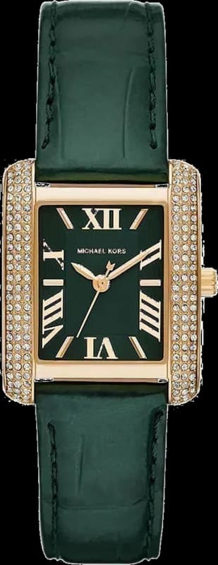 Montre femme Michael Kors Emery MK4697 cadran vert et bracelet en cuir vert