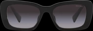 Lunettes de Soleil Miu Miu Glimpse MU 07YS forme rectangle en acétate vue 2