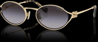 Lunettes de soleil Miu Miu Logo MU 52YS en métal vue 3