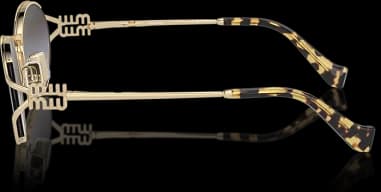 Lunettes de soleil Miu Miu Logo MU 52YS en métal vue 2